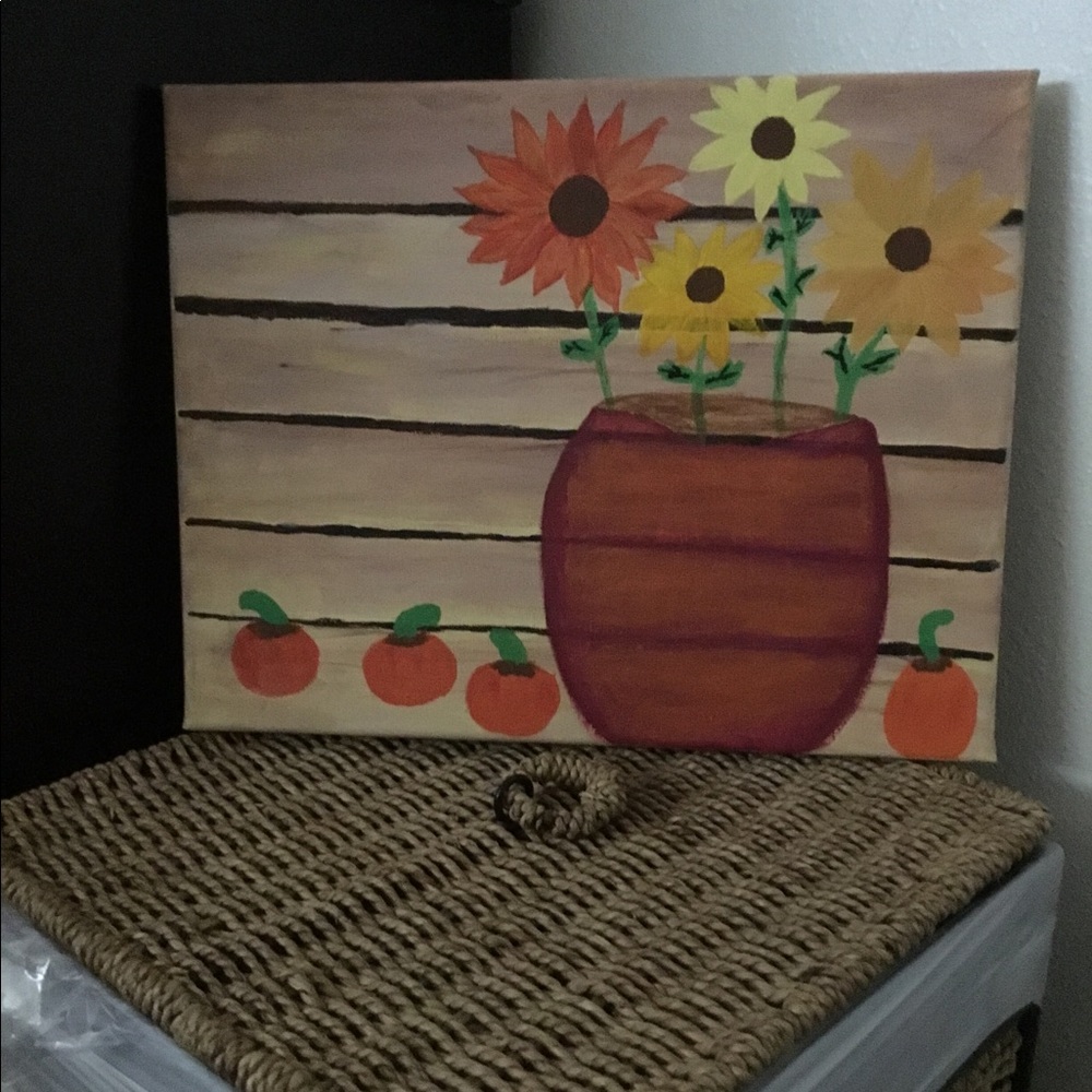 Sunflowers and Pumpkins Painting